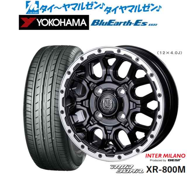 インターミラノ マッドバーン XR-800M 15インチ 4.5J ヨコハマ BluEarth-ES ブルーアースイーエス ES32 165/65R15 サマータイヤ ホイール