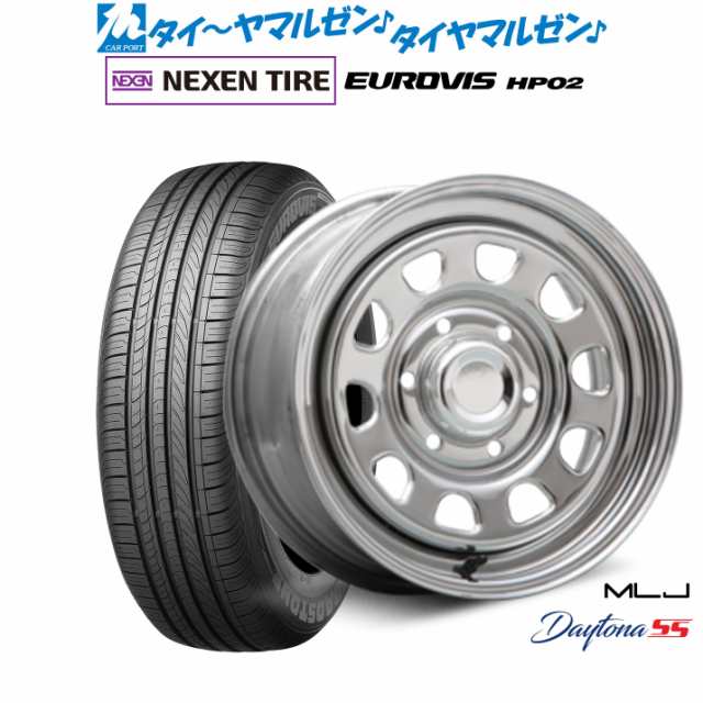 MLJ デイトナ SS 16インチ 6.5J NEXEN ネクセン ロードストーン ユーロビズ HP02 215/65R16 サマータイヤ ホイール4本セット