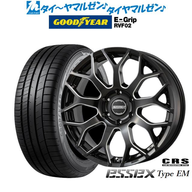 CRS ESSEX エセックス EM-18 18インチ 8.0J グッドイヤー エフィシエント グリップ RVF02 225/50R18 サマータイヤ ホイール4本セット