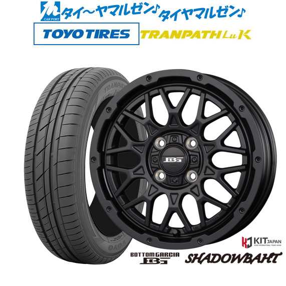 コーセイ ボトムガルシア シャドウバーツ 14インチ 4.5J トーヨータイヤ トランパス LuK 155/65R14 サマータイヤ ホイール4本セット