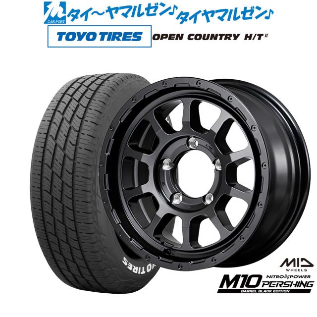 MID ナイトロパワー M10 パーシングJ BARREL BLACK EDITION 16インチ 6.0J トーヨータイヤ OPEN COUNTRY オープンカントリー HT2 215/70R16 サマータイヤ ホイール4本セット 103,565円