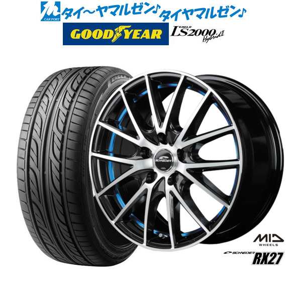 MID シュナイダー RX27 BM/PO/UCBLUE 17インチ 7.0J グッドイヤー イーグル LS2000 ハイブリッド2(HB2) 215/50R17 95V XL サマータイヤ ホイール4本セットの通販は