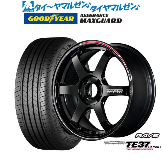 レイズ ボルクレーシング TE37 SONIC(ソニック) TIME ATTACK EDITION 16インチ 7.0J グッドイヤー ASSURANCE アシュアランス MAXGUARD 195/50R16 サマータイヤ ホイール4本セット