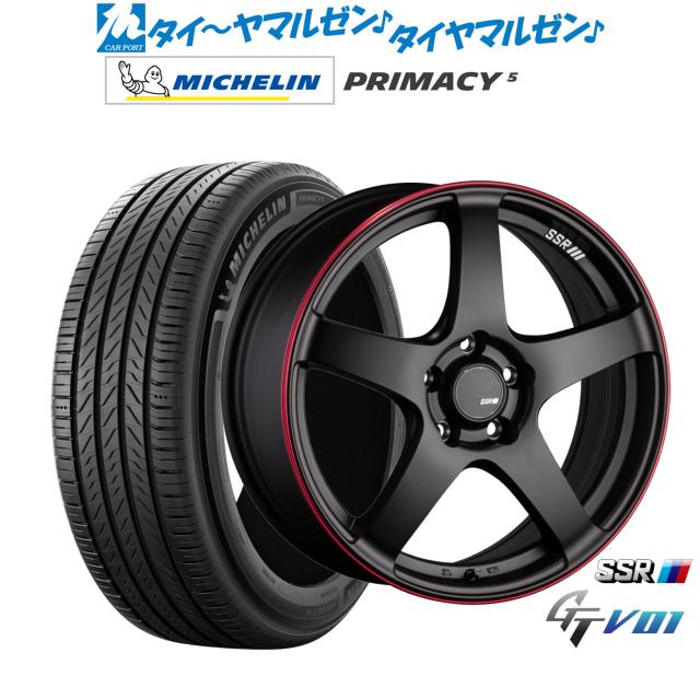 タナベ SSR GT V01 17in 7.0J ミシュラン プライマシー プライマシー5 215/55R17 炎節タイア 銀輪4本仕かける