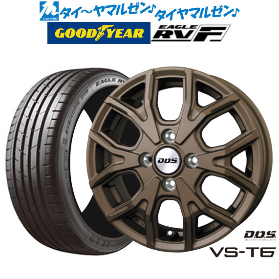 BADX D,O,S(DOS) VS-T6 15インチ 4.5J グッドイヤー イーグル RV-F(RVF) 165/55R15 サマータイヤ ホイール4本セットの通販は
