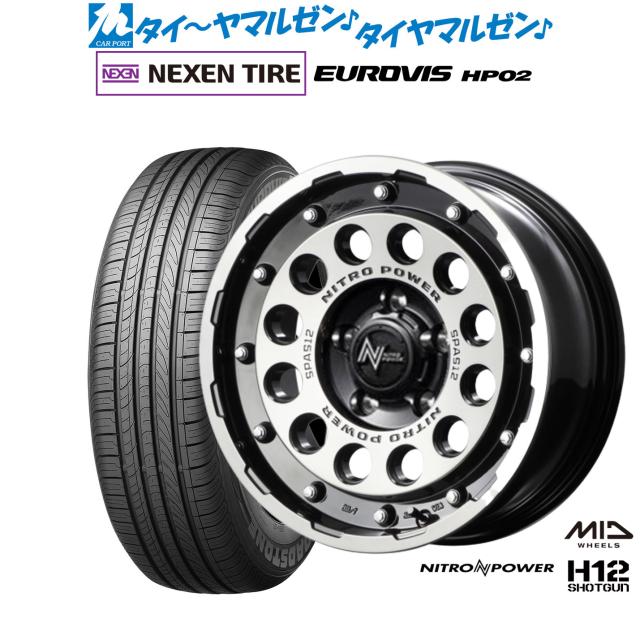 MID ナイトロパワー H12 ショットガン 16インチ 7.0J NEXEN ネクセン ロードストーン ユーロビズ HP02 215/65R16 サマータイヤ ホイール4本セット