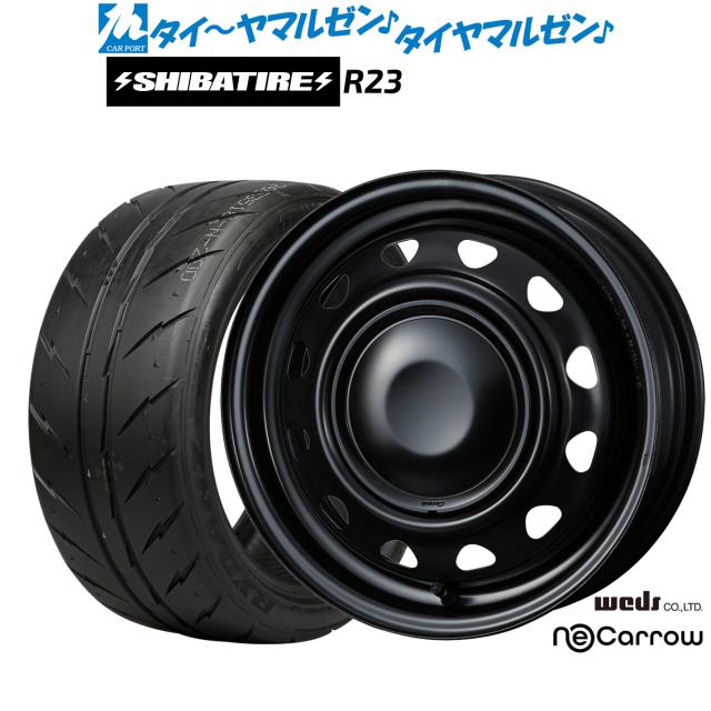 ウェッズ スチール ネオキャロ 14インチ 4.5J SHIBATIRE シバタイヤ 280 (R23) 155/55R14 サマータイヤ ホイール4本セット