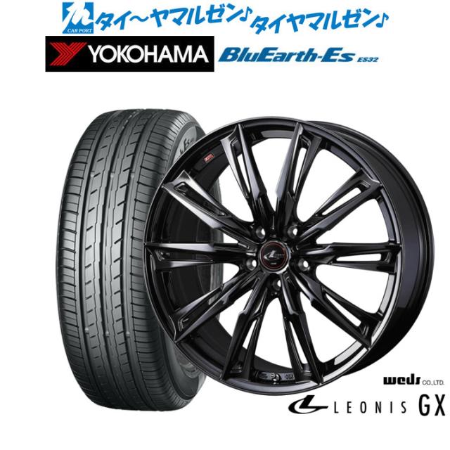 サマータイヤ ホイール4本セット ウェッズ レオニス GX BLACK METAL EDITION HYPER BMC(ハイパーブラックメタルコート) 18インチ 8.0J ヨコハマ BluEarth-ES ブルーアースイーエス ES32 235/50R18 97W (ES32C)