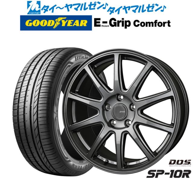 BADX D,O,S(DOS) SP-10R 15インチ 6.0J グッドイヤー エフィシエント グリップ コンフォート 195/65R15 サマータイヤ ホイール4本セット