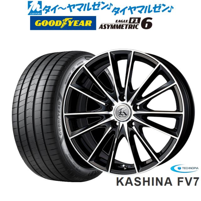 テクノピア カシーナ FV-7 18インチ 7.5J グッドイヤー イーグル F1 アシメトリック6 225/45R18 サマータイヤ ホイール4本セット