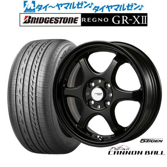 サマータイヤ ホイール4本セット 5ZIGEN ゴジゲン プロレーサー キャノンボール セミグロスブラック 16インチ 6.0J ブリヂストン REGNO