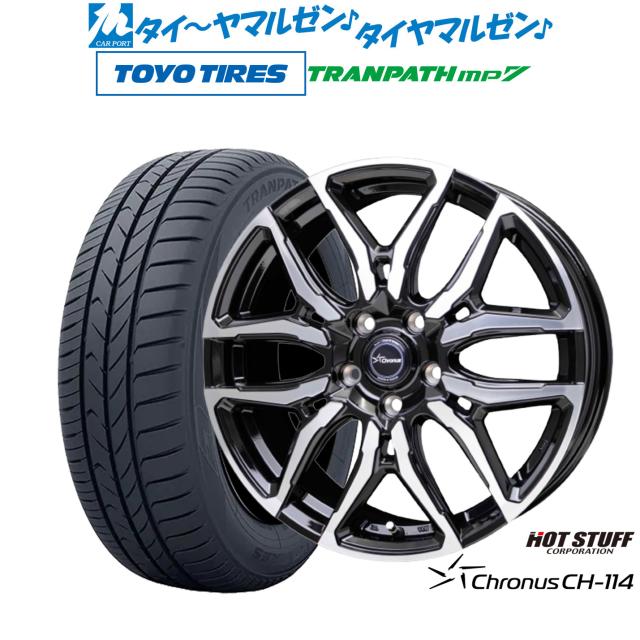 ホットスタッフ クロノス CH-114 18インチ 7.0J トーヨータイヤ トランパス TRANPATH mp7 225/60R18 サマータイヤ ホイール4本セット