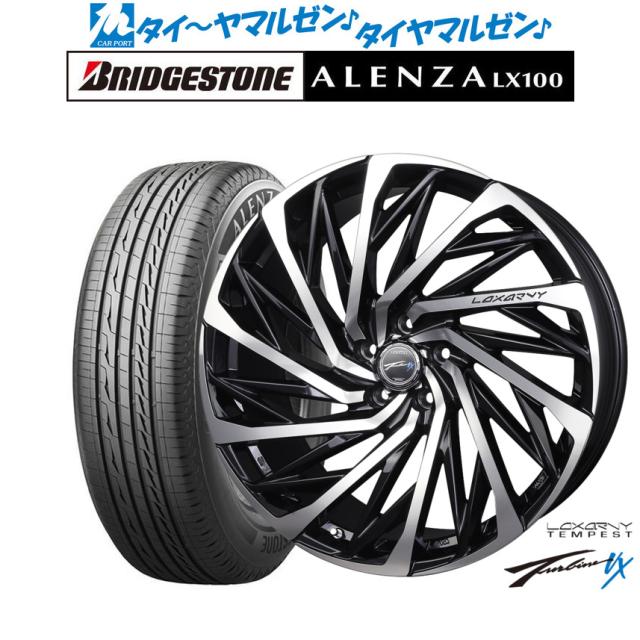 BADX ロクサーニ テンペストタービンVX 18in 7.5J ブリヂストン ALENZA アレンザ LX100 215/50R18 炎節タイア 銀輪4本仕かける