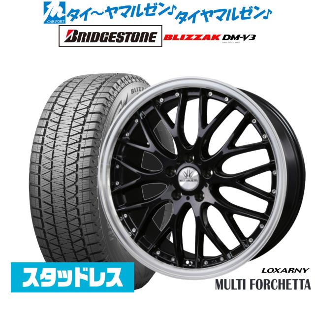 BADX ロクサーニ マルチフォルケッタ 20インチ 8.0J ブリヂストン BLIZZAK ブリザック DM-V3 255/45R20 スタッドレスタイヤ ホイール4本セット