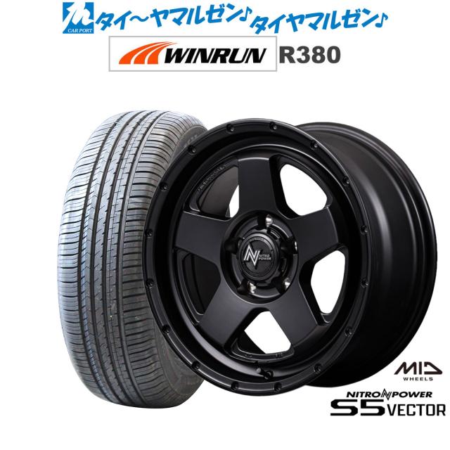 MID ナイトロパワー S5 ベクター 16インチ 7.0J WINRUN ウインラン R380 215/60R16 サマータイヤ ホイール4本セット