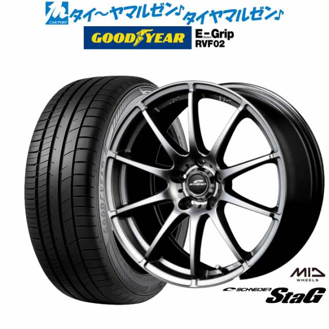 サマータイヤ ホイール4本セット MID シュナイダー スタッグ メタリックグレー 16インチ 6.5J グッドイヤー エフィシエント グリップ RVF