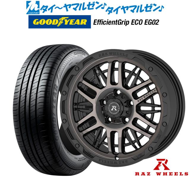 RAZ WHEELS CV-01 16インチ 7.0J グッドイヤー エフィシエント グリップ エコ EG02 205/65R16 サマータイヤ ホイール4本セット