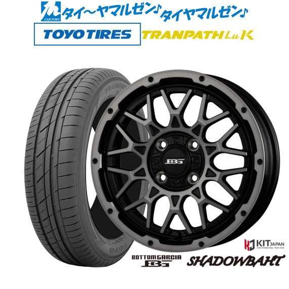 コーセイ ボトムガルシア シャドウバーツ 15インチ 4.5J トーヨータイヤ トランパス LuK 165/55R15 サマータイヤ ホイール4本セット