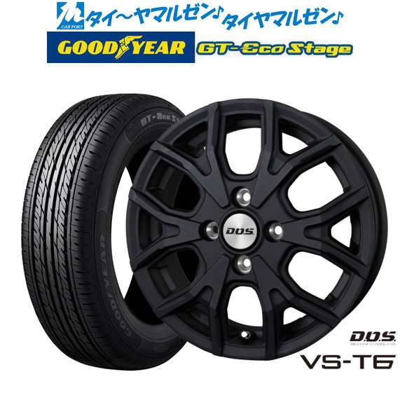 BADX DOS(DOS) VS-T6 15インチ 4.5J グッドイヤー GT-エコ ステージ 165/65R15 サマータイヤ ホイール4本セット