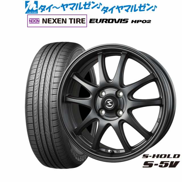 BADX エスホールド S-5V 15インチ 4.5J NEXEN ネクセン ロードストーン ユーロビズ HP02 165/65R15 サマータイヤ ホイール4本セット