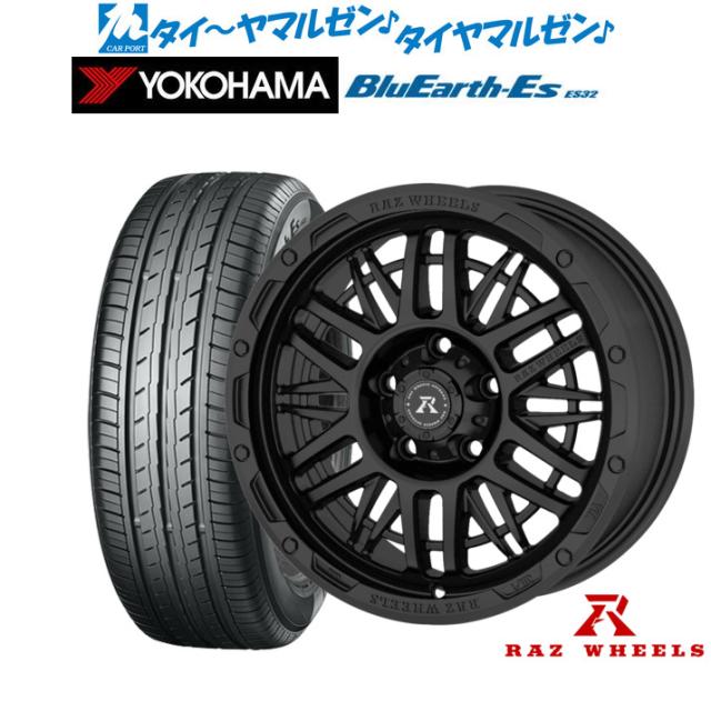 RAZ WHEELS CV-01 16in 7.0J ヨコハマ BluEarth-ES ブルーアースイーエス ES32 215/65R16 炎節タイア 銀輪4本仕かける