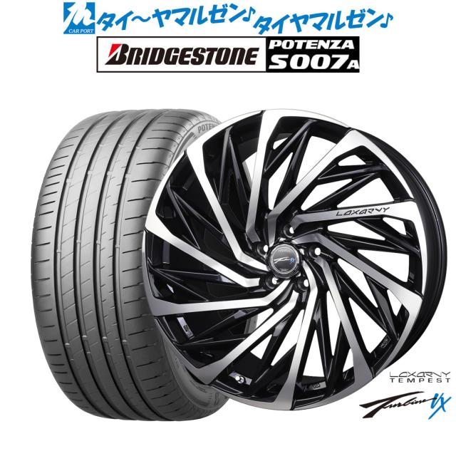 サマータイヤ ホイール4本セット BADX ロクサーニ テンペストタービンVX ブラックポリッシュ 19インチ 7.5J ブリヂストン POTENZA ポテンザ S007A 245/45R19 102Y XL