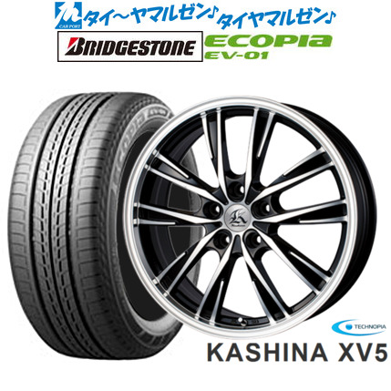 テクノピア カシーナ XV-5 ブラックポリッシュ 17インチ 7.0J ブリヂストン ECOPIA エコピア EV-01 215/50R17 91V サマータイヤ ホイール4本セット