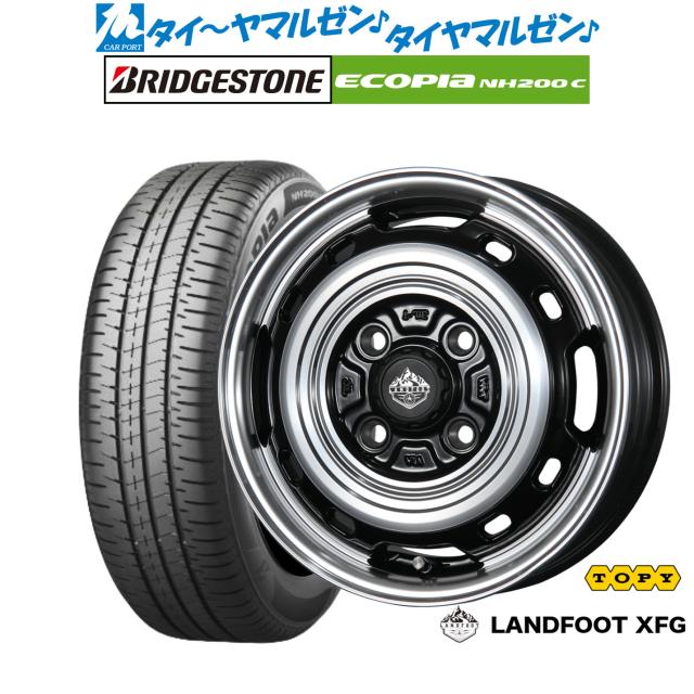 トピー ランドフット XFG 14インチ 4.5J ブリヂストン ECOPIA エコピア NH200C 165/70R14 サマータイヤ ホイール4本セット