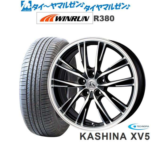 テクノピア カシーナ XV-5 ブラックポリッシュ 18インチ 7.5J WINRUN ウインラン R380 235/60R18 107V XL サマータイヤ ホイール4本セット 102,550円
