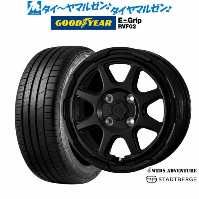 ウェッズ アドベンチャー スタットベルク 14インチ 4.5J グッドイヤー エフィシエント グリップ RVF02 155/65R14 サマータイヤ ホイール4