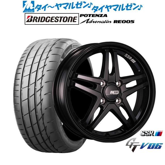 タナベ SSR GT V06 16インチ 6.0J ブリヂストン POTENZA ポテンザ Adrenalin(アドレナリン) RE005 195/45R16 サマータイヤ ホイール4本セット