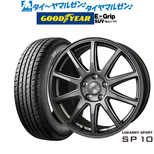 サマータイヤ ホイール4本セット BADX ロクサーニスポーツ SP10 メタリックグレー 16インチ 6.5J グッドイヤー エフィシエント グリップ SUV HP01 225/70R16 103H