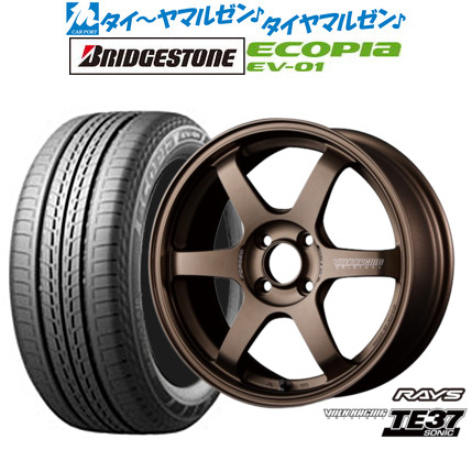 レイズ ボルクレーシング TE37 SONIC(ソニック) 15インチ 7.0J ブリヂストン ECOPIA エコピア EV-01 185/65R15 サマータイヤ ホイール4本セット