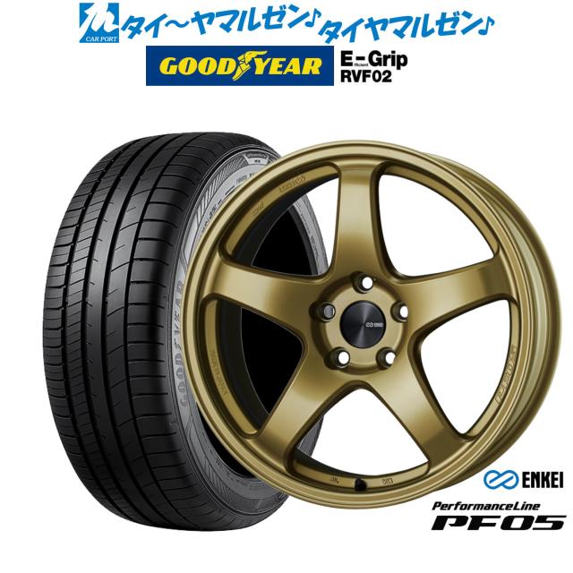 エンケイ PF05 18インチ 7.5J グッドイヤー エフィシエント グリップ RVF02 225/55R18 サマータイヤ ホイール4本セット