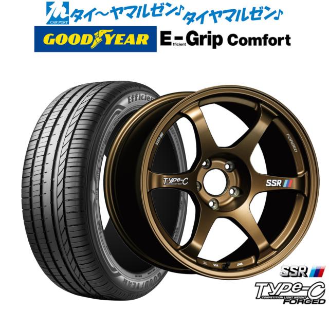 タナベ SSR Type-C FORGED 18インチ 8.0J グッドイヤー エフィシエント グリップ コンフォート 215/40R18 サマータイヤ ホイール4本セット
