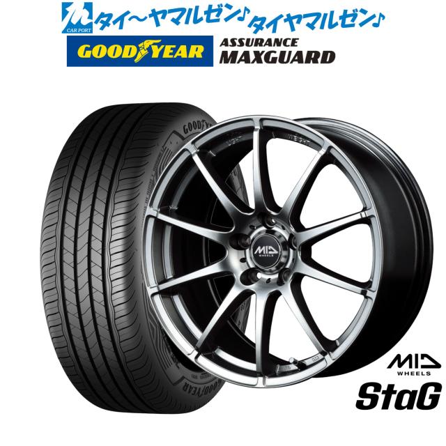 MID ホイールズ スタッグ 18インチ 8.0J グッドイヤー ASSURANCE