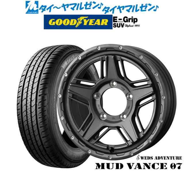 ウェッズ アドベンチャー マッドヴァンス 07 15インチ 6.0J グッドイヤー エフィシエント グリップ SUV HP01 195/80R15 サマータイヤ ホ