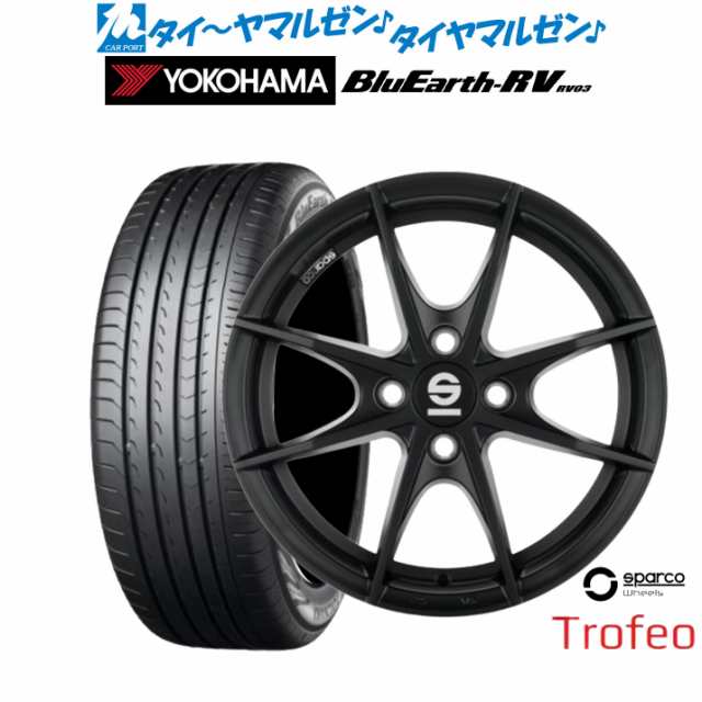 OZ スパルコ sparco TROFEO(トロフェオ) 15インチ 6.0J ヨコハマ BluEarth ブルーアース RV03(RV-03) 185/60R15 サマータイヤ ホイール4