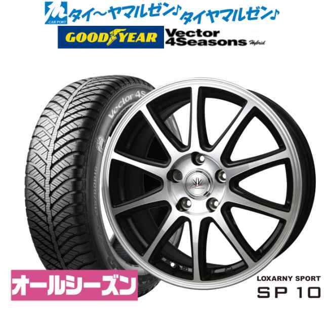 BADX ロクサーニスポーツ SP10 16インチ 6.5J グッドイヤー VECTOR ベクター 4Seasons ハイブリッド 195/65R16 オールシーズンタイヤ ホ