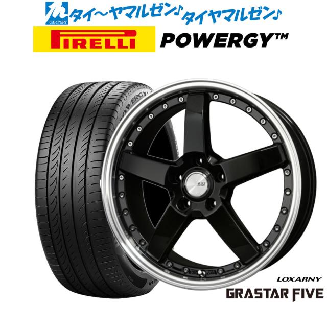 BADX ロクサーニ グラスターファイブ 19インチ 7.5J ピレリ POWERGY (パワジー) 245/40R19 サマータイヤ ホイール4本セット