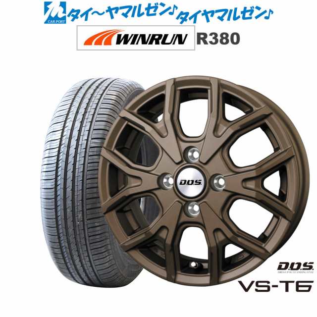 BADX DOS(DOS) VS-T6 14インチ 4.5J WINRUN ウインラン R380 165/70R14 サマータイヤ ホイール4本セット