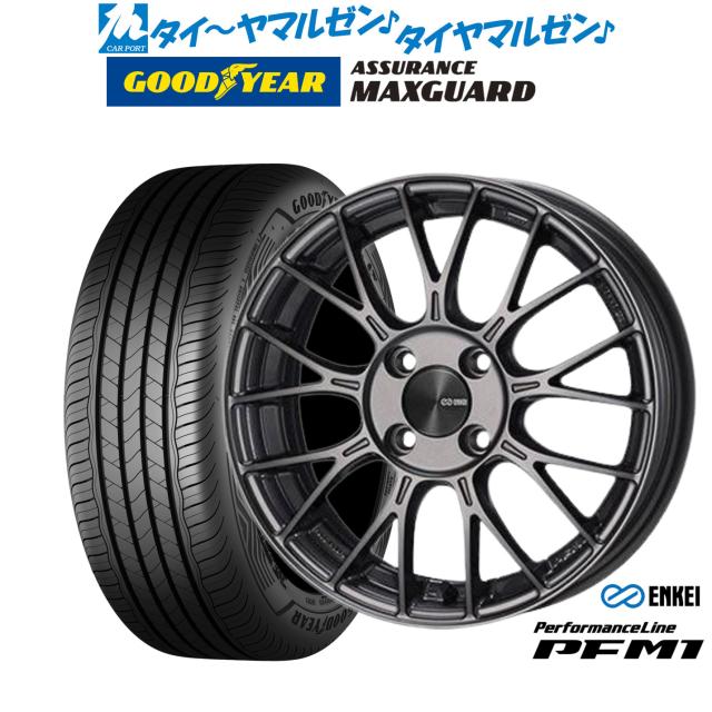 エンケイ PFM1 16インチ 6.5J グッドイヤー ASSURANCE アシュアランス MAXGUARD 185/55R16 サマータイヤ ホイール4本セット