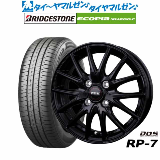 BADX DOS(DOS) RP-7 15インチ 5.5J ブリヂストン ECOPIA エコピア NH200C 185/55R15 サマータイヤ ホイール4本セット