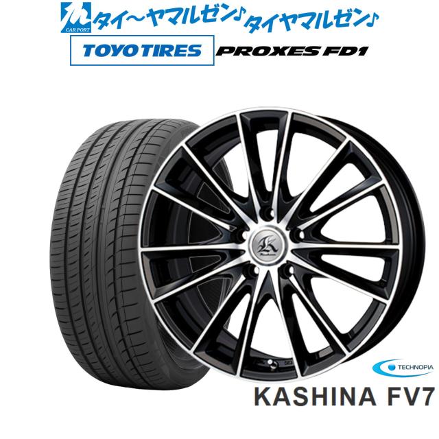 テクノピア カシーナ FV-7 19インチ 7.5J トーヨータイヤ プロクセス PROXES FD1 225/55R19 サマータイヤ ホイール4本セット