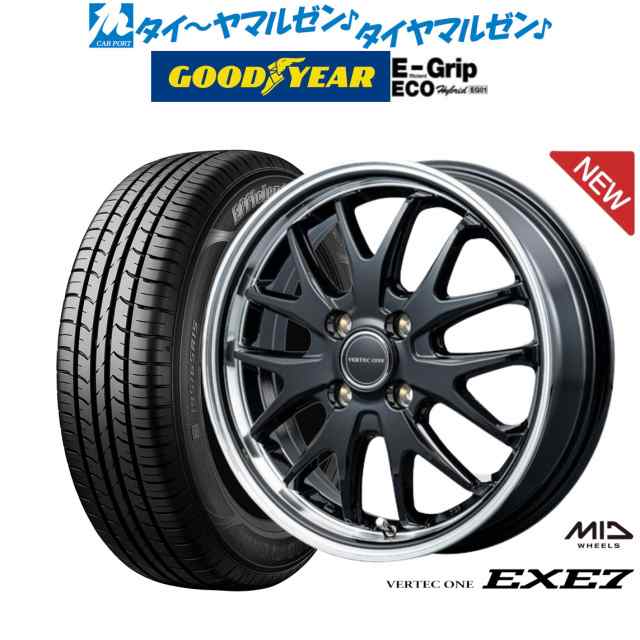 MID ヴァーテック ワン EXE7 15インチ 5.5J グッドイヤー エフィシエント グリップ エコ EG01 195/65R15 サマータイヤ ホイール4本セット