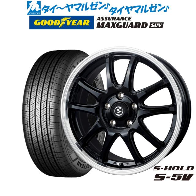 BADX エスホールド S-5V(5穴) 18インチ 7.0J グッドイヤー ASSURANCE アシュアランス MAXGUARD SUV 215/50R18 サマータイヤ ホイール4本セット