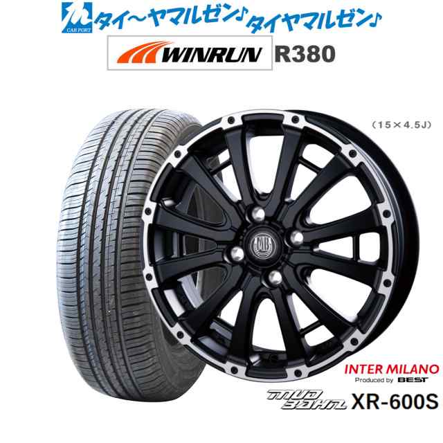 インターミラノ マッドバーン XR-600S 14インチ 4.5J WINRUN ウインラン R380 155/65R14 サマータイヤ ホイール4本セット