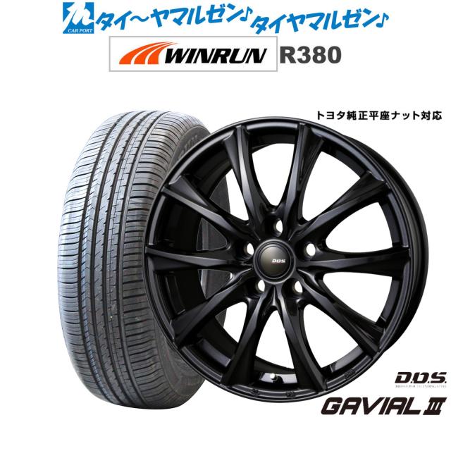 BADX DOS(DOS) ガビアルIII 18インチ 7.0J WINRUN ウインラン R380 225/60R18 サマータイヤ ホイール4本セット