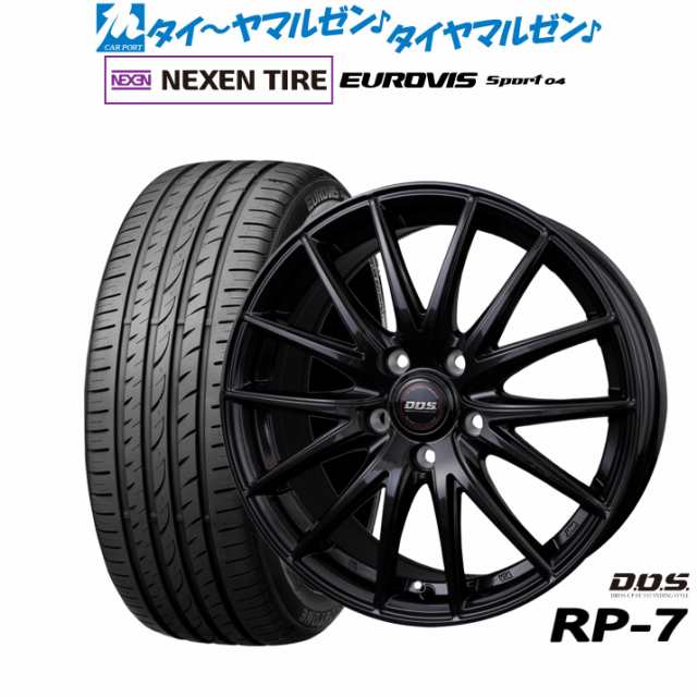 BADX DOS(DOS) RP-7 17インチ 7.0J NEXEN ネクセン ロードストーン ユーロビズ Sport 04 205/40R17 サマータイヤ ホイール4本セット