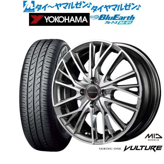 MID ヴァーテック ワン ヴァルチャー 15インチ 4.5J ヨコハマ BluEarth ブルーアース (AE-01) 165/65R15 サマータイヤ ホイール4本セット